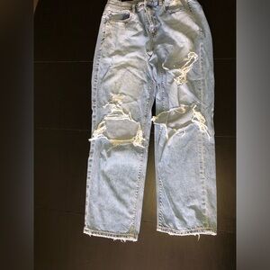 AMERICAN EAGLE BAGGY “MOM” JEANS DISTRESSED WOMAN 12 SHORT